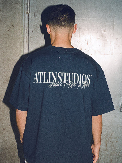ATLINSTUDIOS T-SHIRT NAVY BLUE