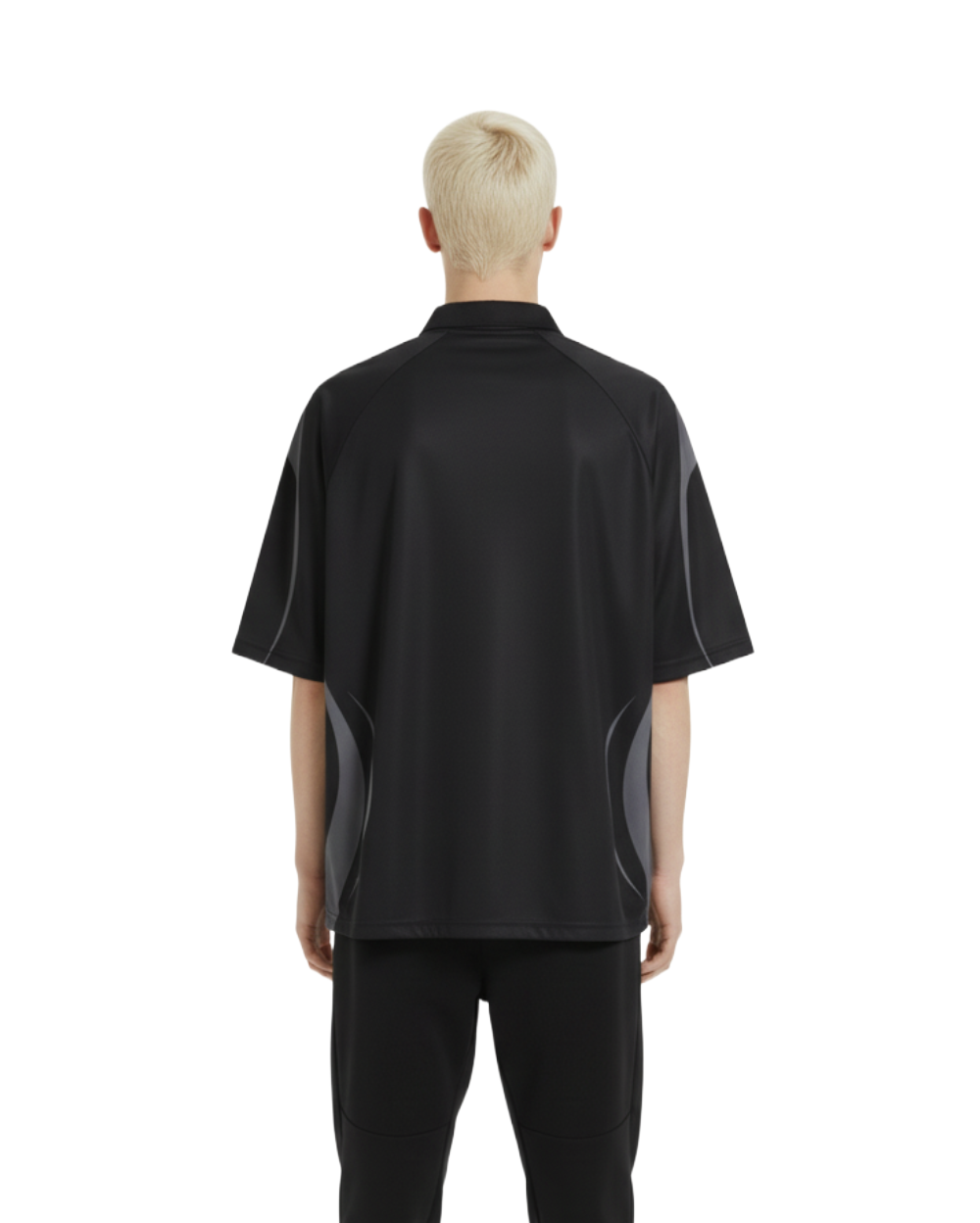 RETRO FOOTBALL SHIRT BLACK
