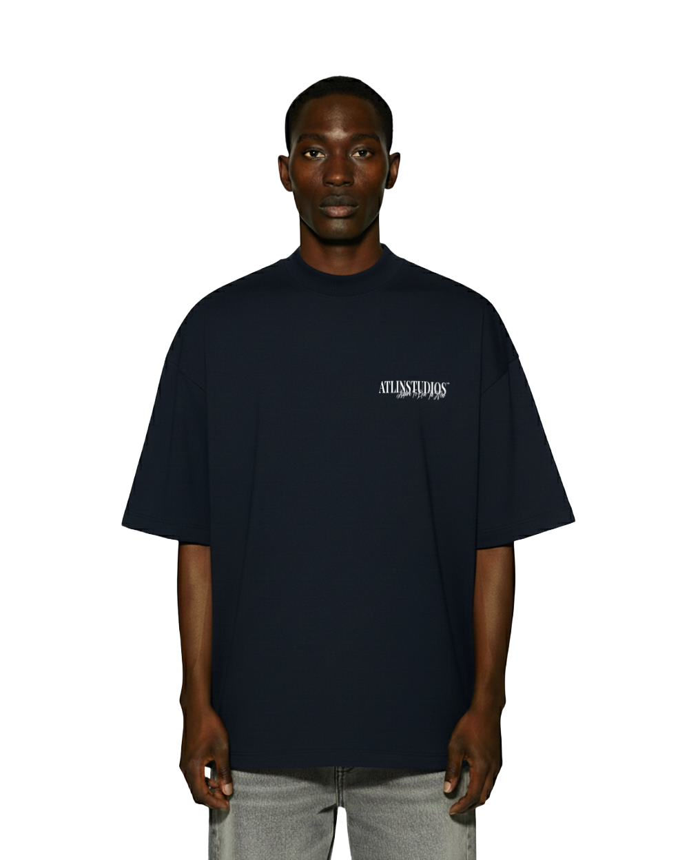 ATLINSTUDIOS T-SHIRT NAVY BLUE