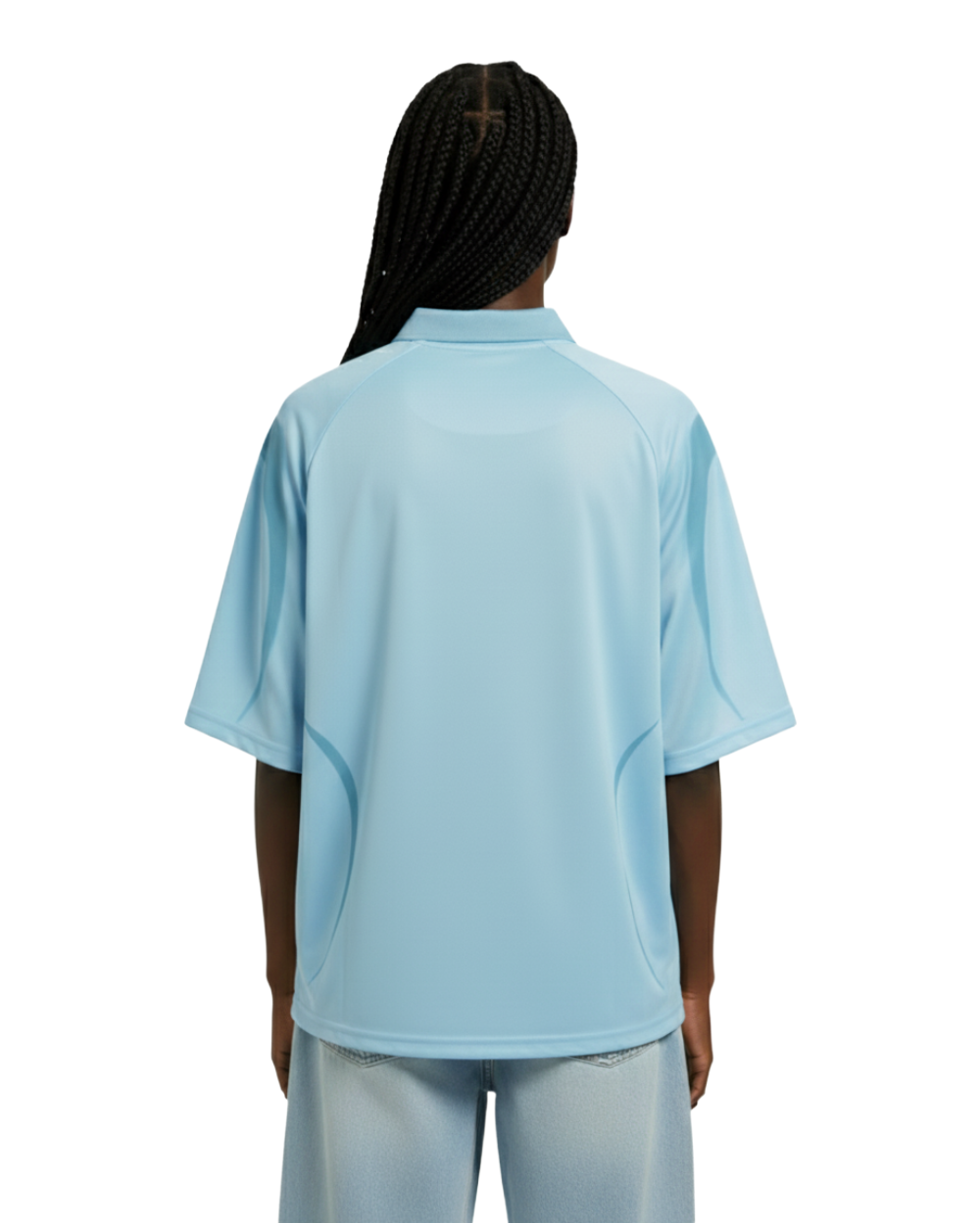 RETRO FOOTBALL SHIRT LIGHT BLUE