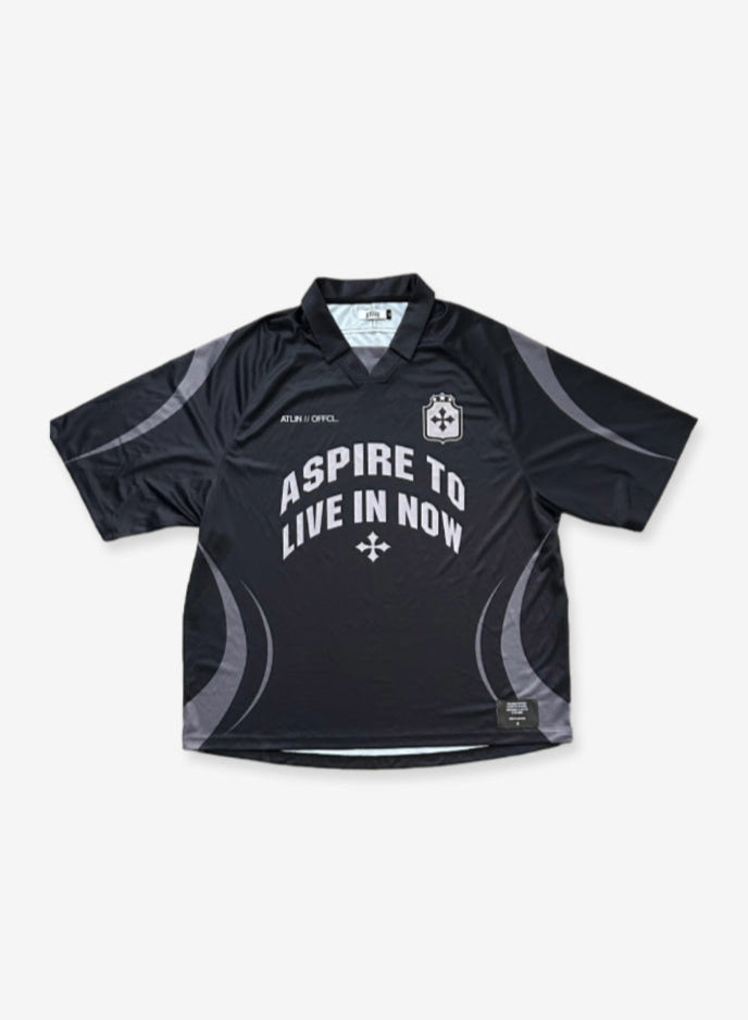 RETRO FOOTBALL SHIRT BLACK
