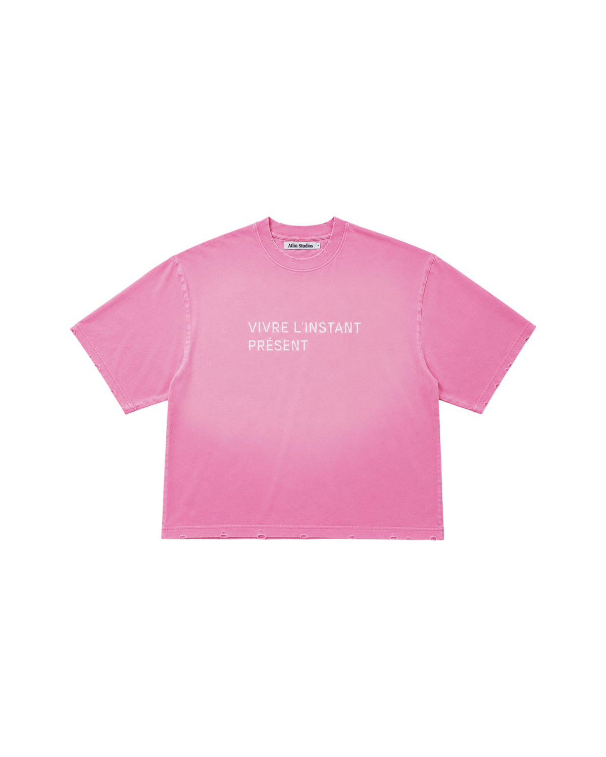 Vivre L'Instant Présent Tee — Washed Pink