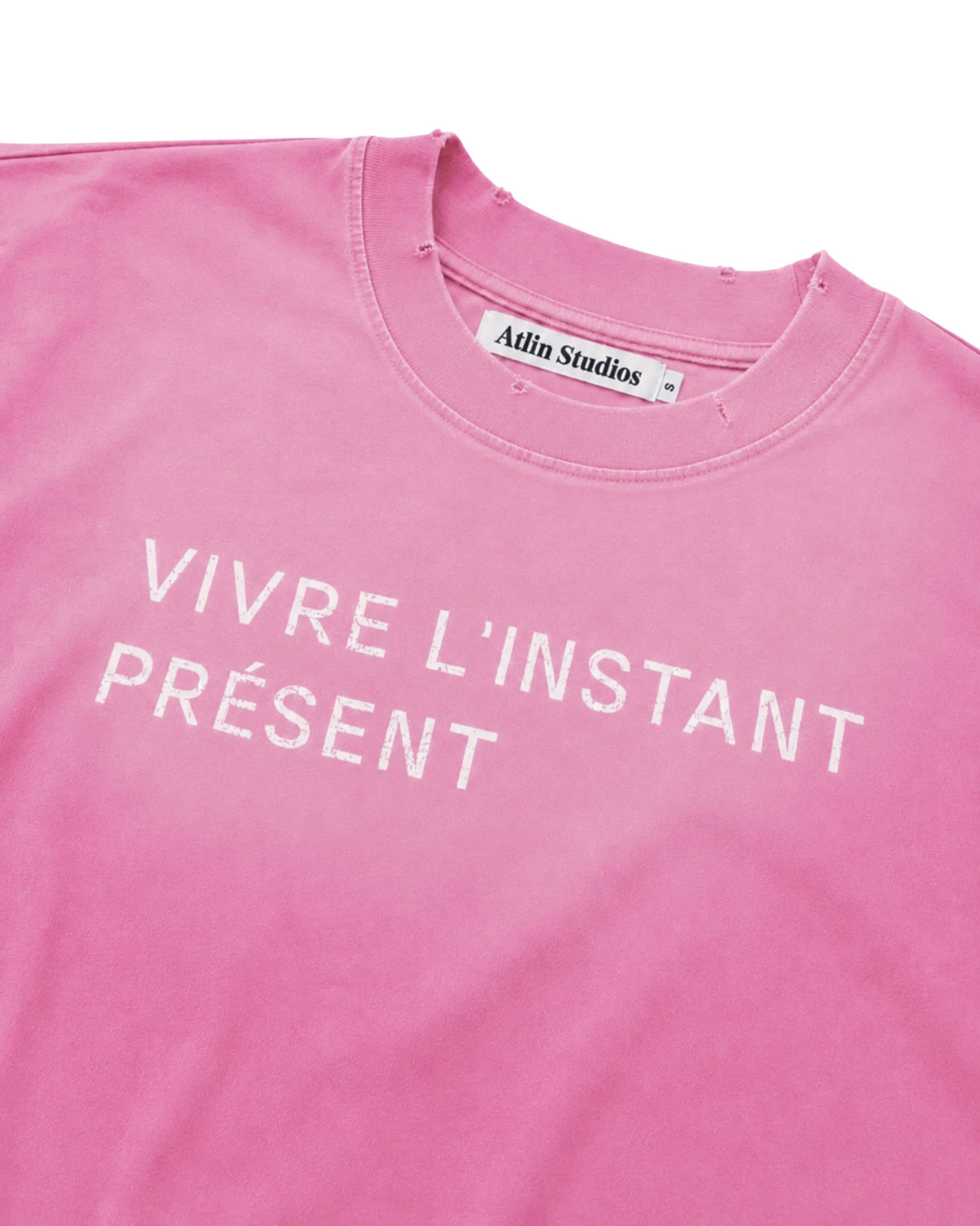 Vivre L'Instant Présent Tee — Washed Pink