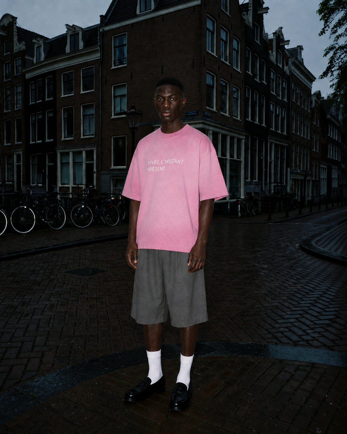 Vivre L'Instant Présent Tee — Washed Pink