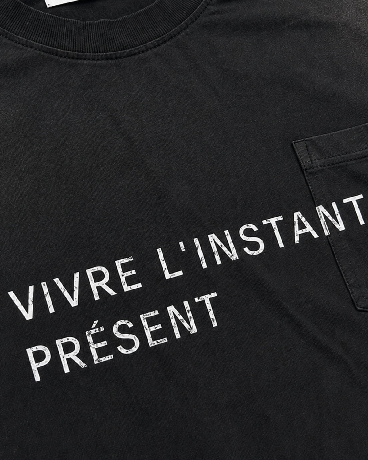 Vivre L'Instant Présent Double Sleeve Tee — Black