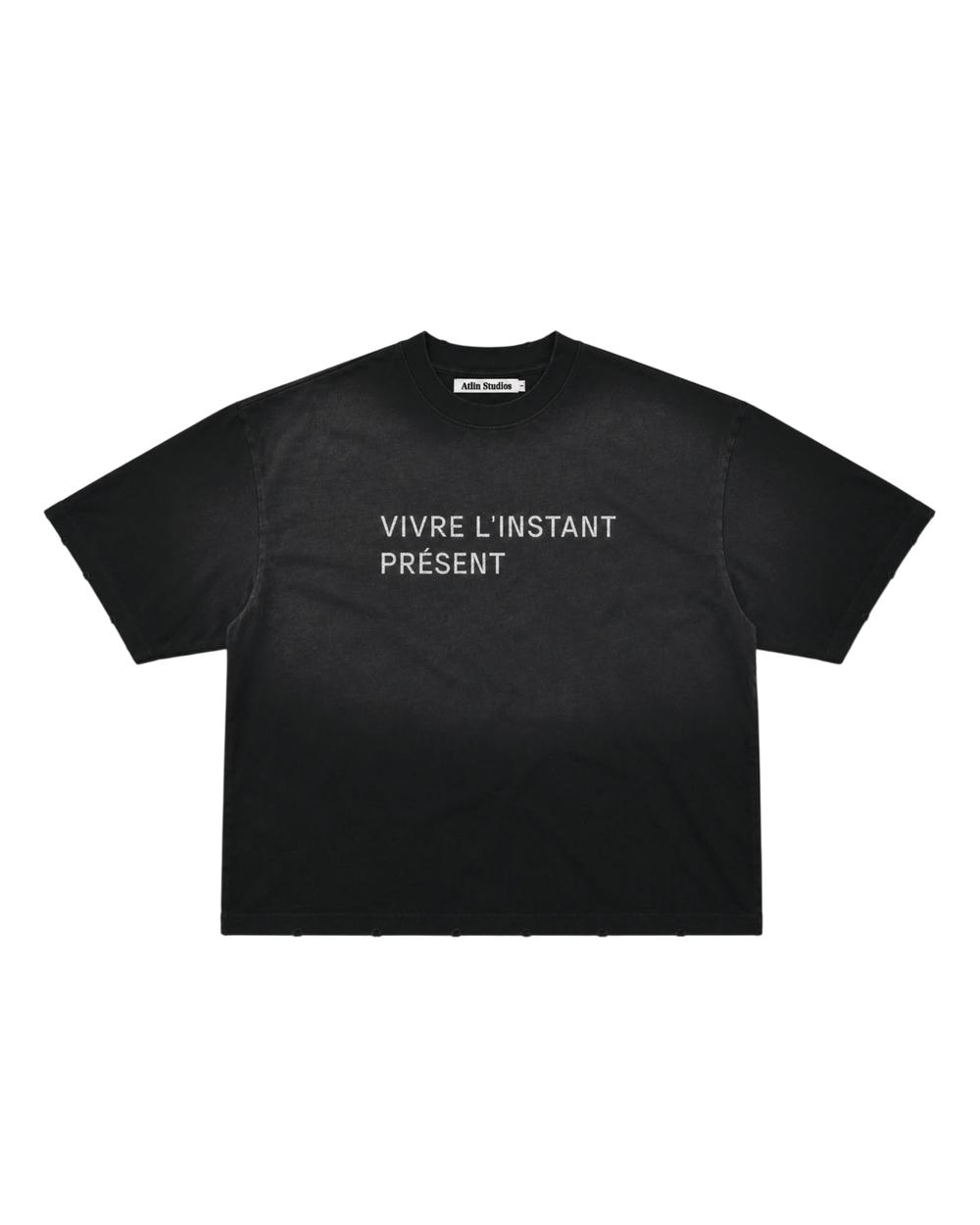 Vivre L'Instant Présent Tee — Washed Black