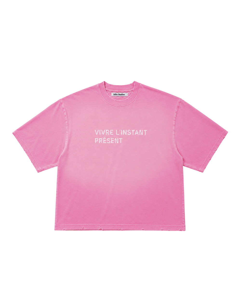Vivre L'Instant Présent Tee — Washed Pink