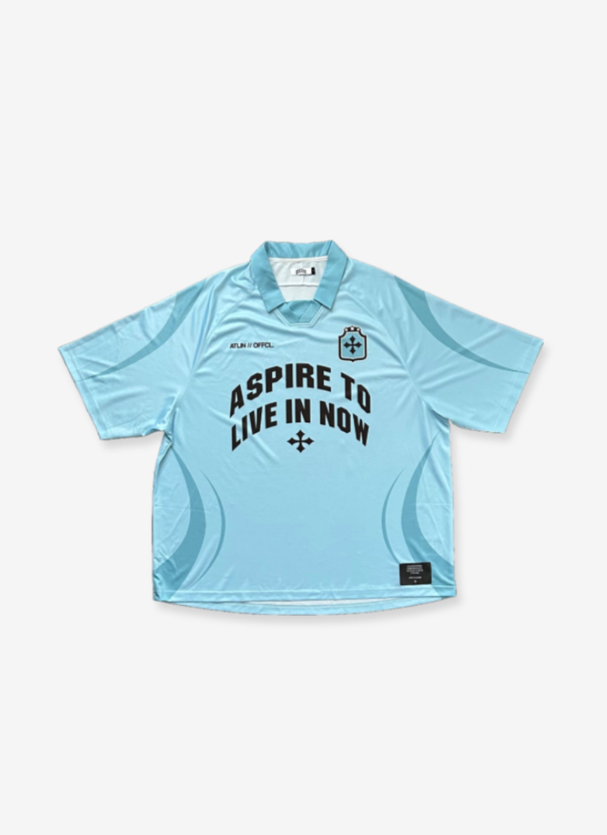 RETRO FOOTBALL SHIRT LIGHT BLUE